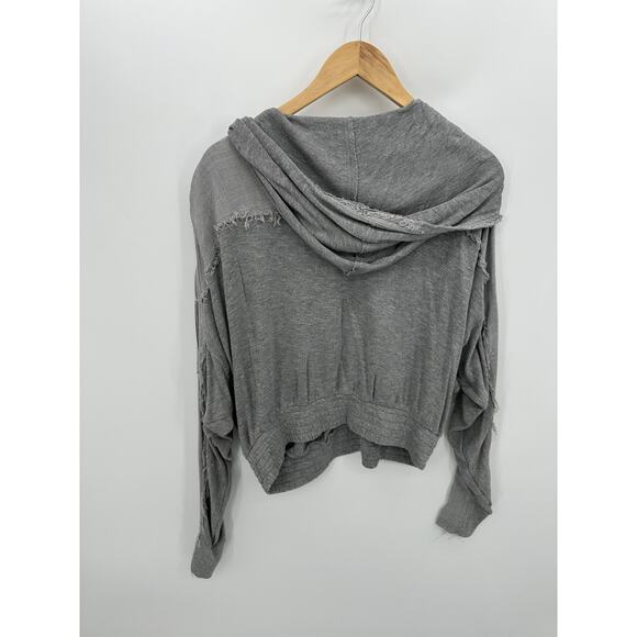 Free People Movement Windy Meadow Hoodie Heather Grey Women Small Oversized - Picture 2 of 10